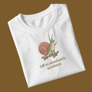 Triblenda Camiseta de monopatín de caracol divertido – Estét