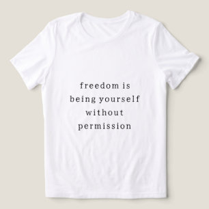 Triblenda Camiseta de motivación de la vida de la libertad
