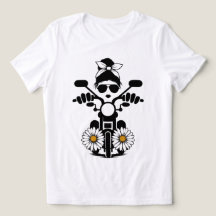 Camiseta de motocicleta abstracta para mujeres Bol