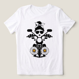 Triblenda Camiseta de motocicleta abstracta para mujeres Bol