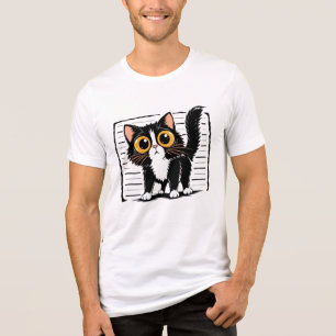 Triblenda Camiseta de Mugshot de Gato Criminal Lindo