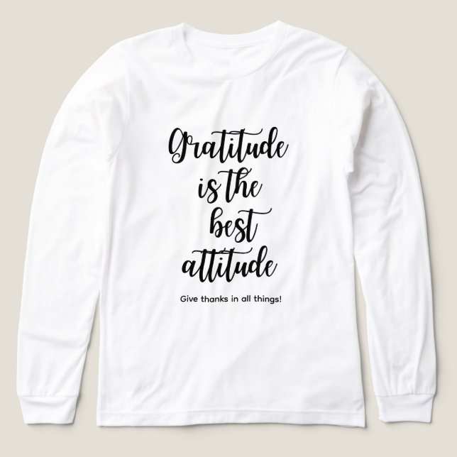 Triblenda Camiseta de Mujer Actitud de Gratitud es la Mejor  (Diseño frontal)