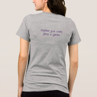 Triblenda Camiseta de mujer con lirio púrpura y blanco