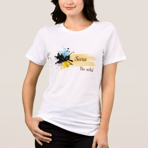 Triblenda Camiseta de mujer con nombre de artista personaliz