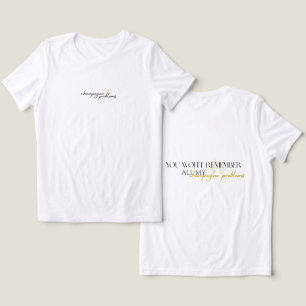 Triblenda Camiseta de mujer con problemas de champán