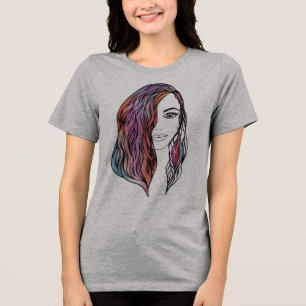 Triblenda Camiseta de mujer con una foto