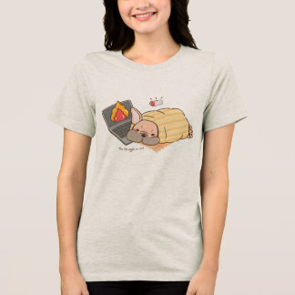 Triblenda Camiseta de mujer Cozy Burnout Bulldog