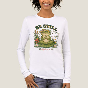 Triblenda Camiseta de mujer de fe cristiana 'Quédate quieta'