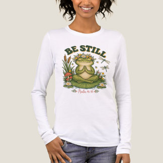Triblenda Camiseta de mujer de fe cristiana 'Quédate quieta'