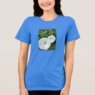 Triblenda Camiseta de Mujer de Flor Blanca