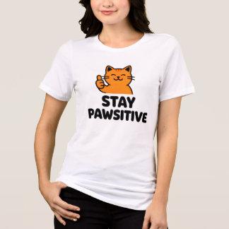 Triblenda Camiseta de mujer de gato Ginger 'Mantén la pata p