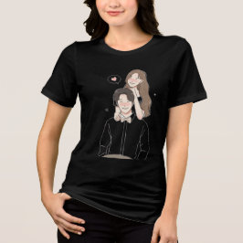 Triblenda Camiseta de mujer de pareja romántica - regalo de 