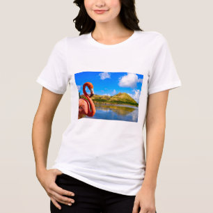 Triblenda Camiseta de mujer del flamenco caribeño en St kitt