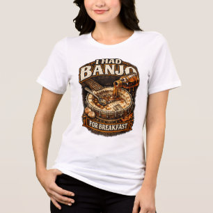 Triblenda Camiseta de mujer "Desayuné Banjo"