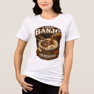 Triblenda Camiseta de mujer "Desayuné Banjo"