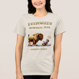 Triblenda Camiseta de Mujer Divertida Domando un Bisonte Sal