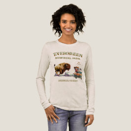 Triblenda Camiseta de mujer divertida tomando foto de bisont