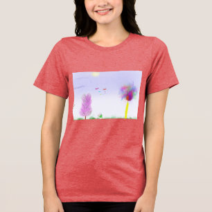 Triblenda Camiseta de mujer Escape de paisaje de fantasía
