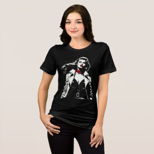 Triblenda Camiseta de Mujer Fatal de Cine Negro Vintage
