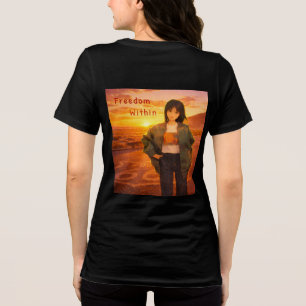 Triblenda Camiseta de mujer Freedom I Ruta 66