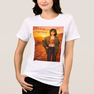 Triblenda Camiseta de mujer Freedom Within I Route 66