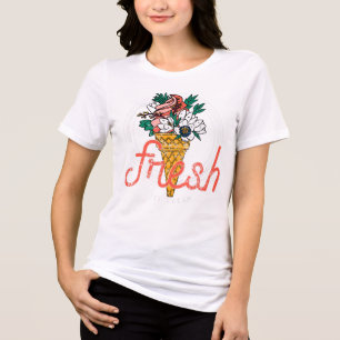 Triblenda Camiseta de mujer fresca con diseño de marisco