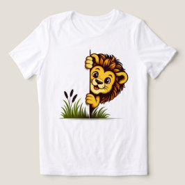 Triblenda Camiseta de mujer Happy Peek Lion Nature