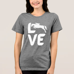 Triblenda Camiseta de mujer LOVE Horse – Regalo elegante par