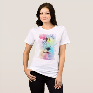 Triblenda Camiseta de mujer motivadora “Disfruta las pequeña