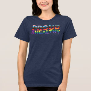 Triblenda Camiseta de mujer orgullosa y saludable