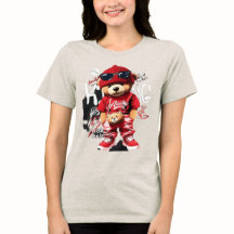 Camiseta De Mujer Oso De Peluche De Dibujos Animad
