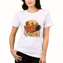 Camiseta de mujer para amantes del pollo