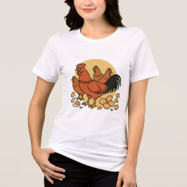 Triblenda Camiseta de mujer para amantes del pollo