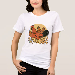 Triblenda Camiseta de mujer para amantes del pollo