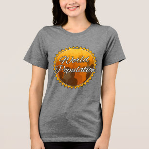 Triblenda Camiseta de mujer Tri-blend Bella+Canvas, Blanca,