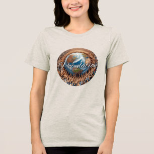 Triblenda Camiseta de mujer Tri-blend Bella+Canvas, Blanca,