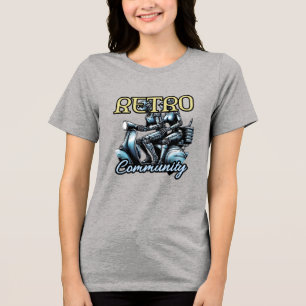 Triblenda Camiseta de mujer Tri-blend Bella+Canvas, Blanca, 