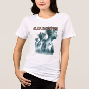 Triblenda Camiseta de mujer tri-mezcla Bella+Canvas, Blanca,
