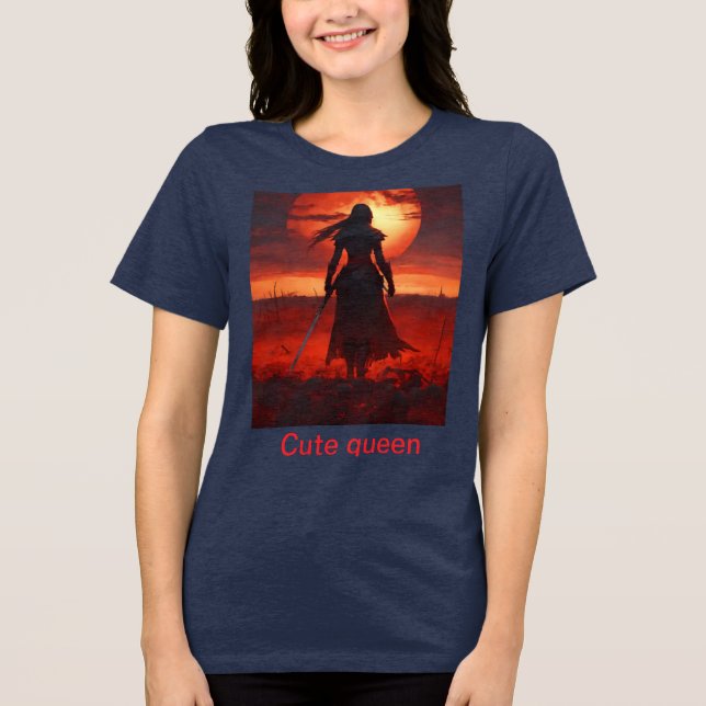 Triblenda Camiseta de mujer y camiseta de la reina mejor cam (Anverso)