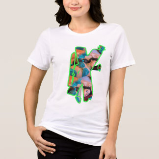 Triblenda Camiseta de mujeres con palabra 3D