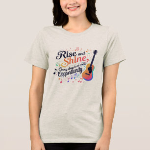 Triblenda Camiseta de Música Rise and Shine – Colorea tu Día