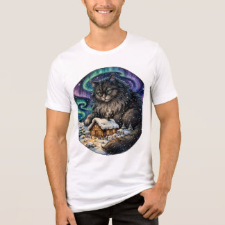 Triblenda Camiseta de Navidad del Gato de Yule