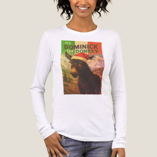 Triblenda Camiseta de Navidad Italiana del Burro Dominick