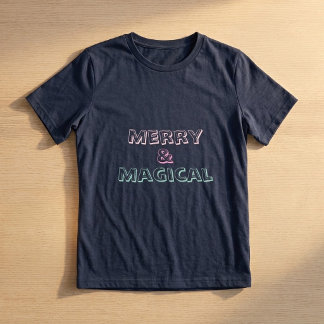 Triblenda Camiseta de Navidad Merry & Magical | Navidades Di