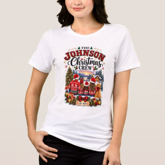 Triblenda Camiseta de Navidad personalizada para familia
