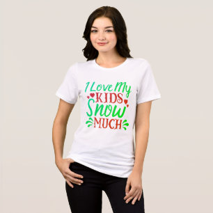 Triblenda Camiseta de Navidades divertidos mostrando amor po