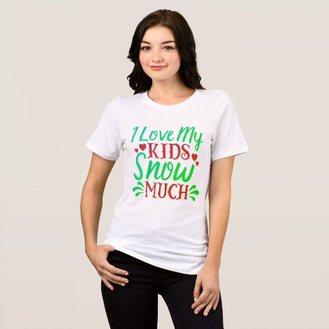 Triblenda Camiseta de Navidades divertidos mostrando amor po (Anverso Completo)