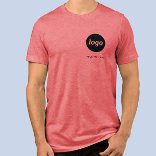 Triblenda Camiseta de negocios simple con logotipo y texto