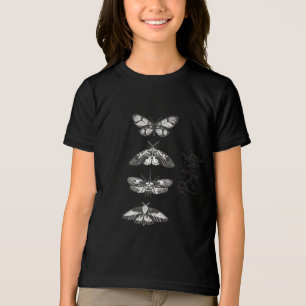 Triblenda Camiseta de niñas con dibujo de mariposa estética