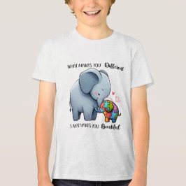 Triblenda Camiseta de niño – Diseño de elefante de concienci